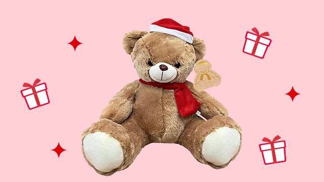 Christmas Bear with Hat and Scarf SM Store
