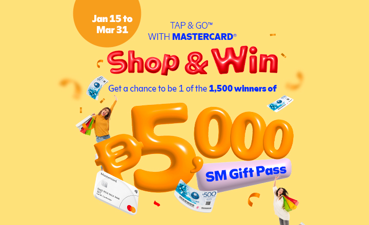 sm store shop and win mastercard mobile banner