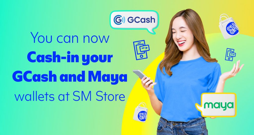 cash in gcash maya sm store social banner