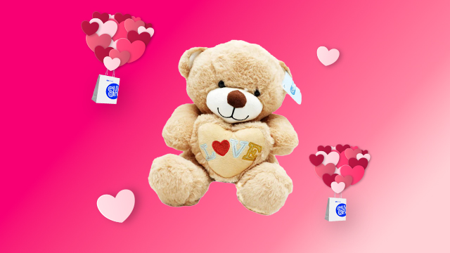 KidShop With Heart 45 cm Plush Bear SM Store