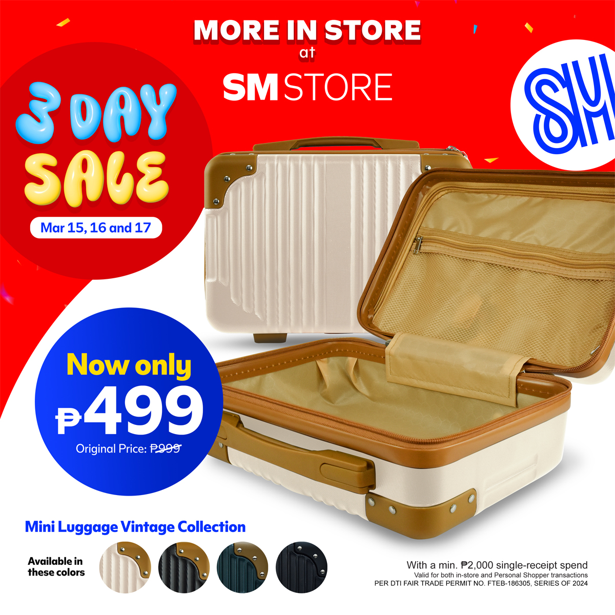 mini luggage vintage collection sm store 3 day sale