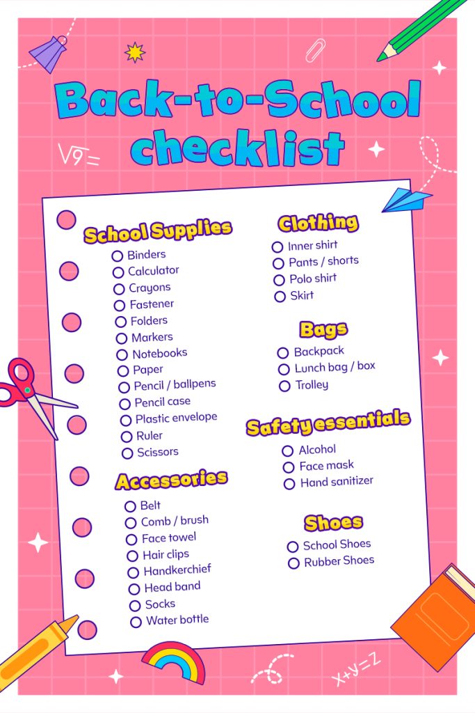 back to school checklist sm store 2024