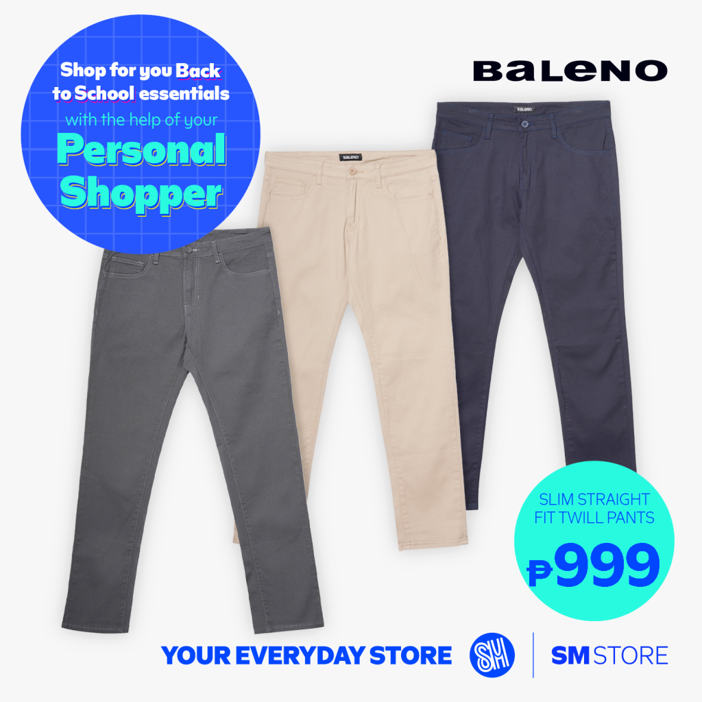 Baleno Slim Straight Fit Twill Pants
