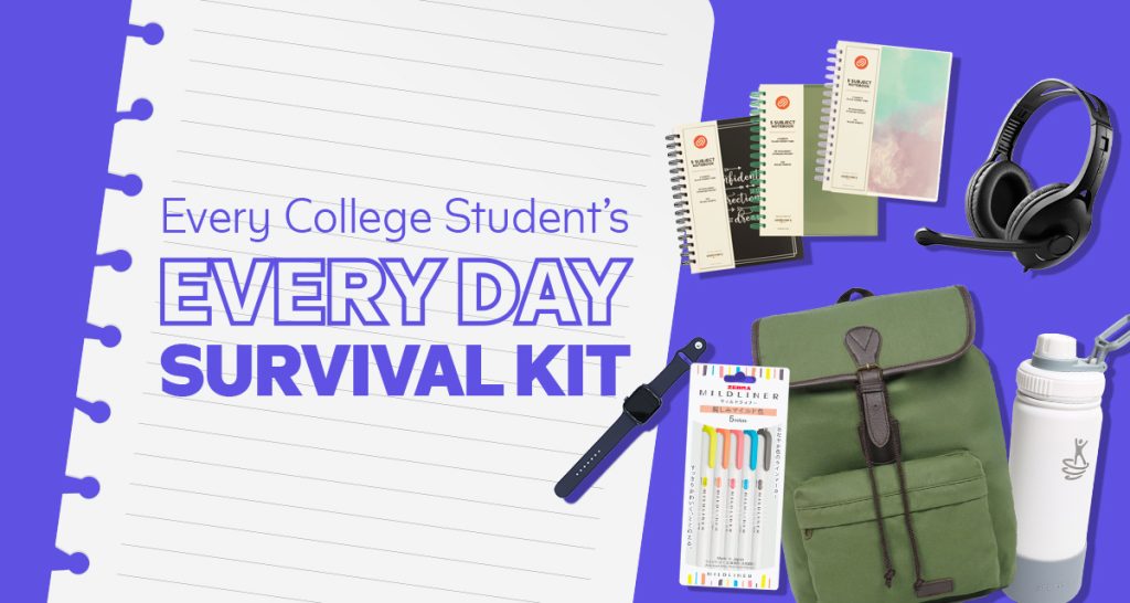 everyday college survival kit social banner