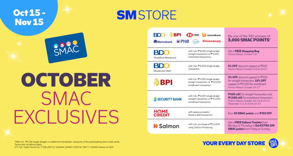 october smac exclusive bank offers