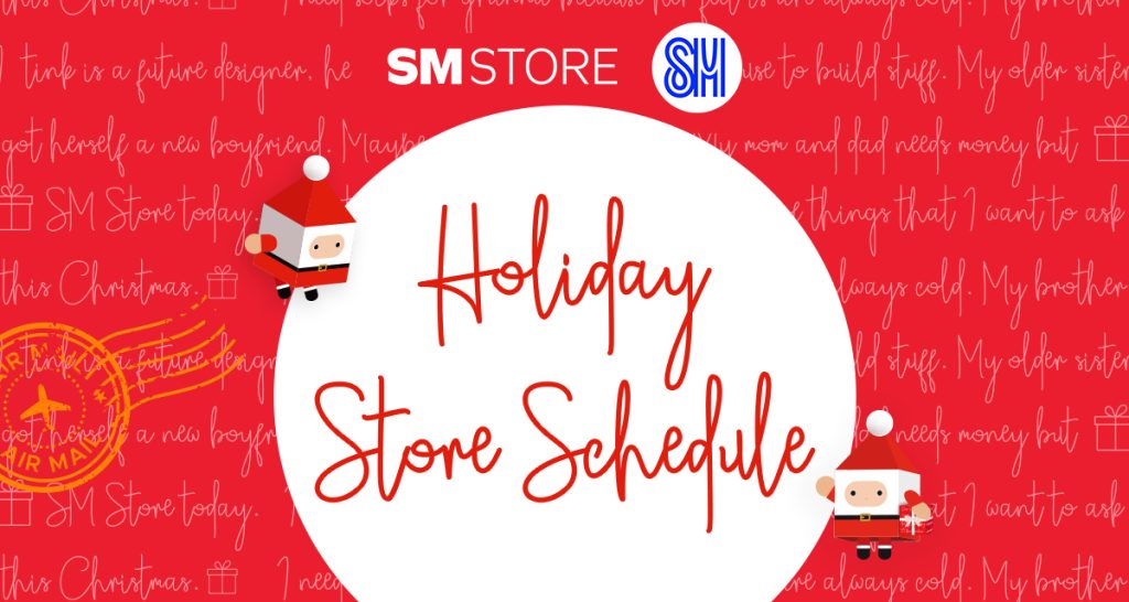 holiday 2024 store schedule sm store