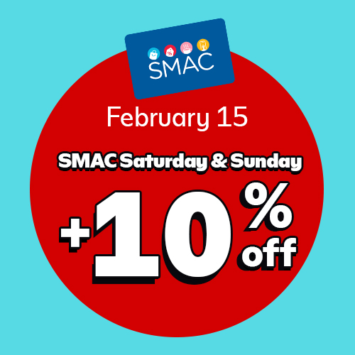 feb 15 smac 3 day sale 10% off